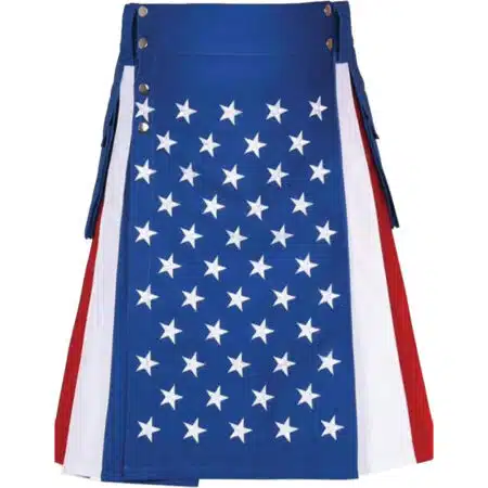 American Flag Hybrid Utility Kilt For Patriotic Men