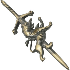 Anitque Rampant Lion Kilt Pin