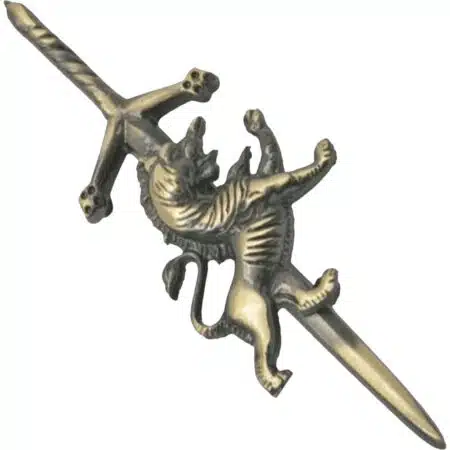 Anitque Highland Scottish Rampant Lion Kilt Pin