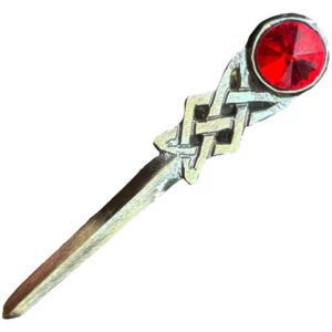 Antique Kilt Pin Red Stone