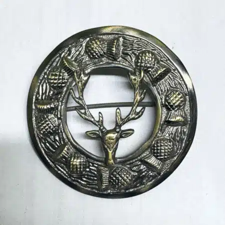 Antique Stag Head Brooch