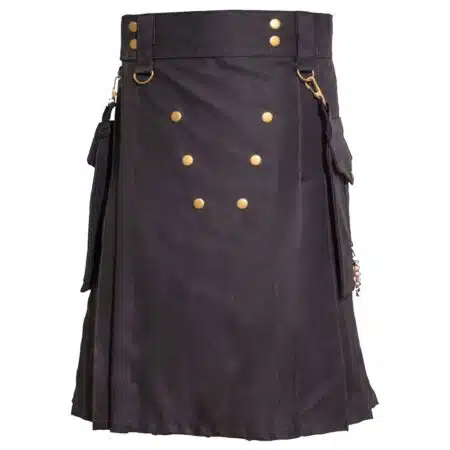 Black Deluxe Utility Kilt
