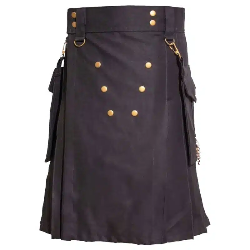 Black Deluxe Utility Kilt