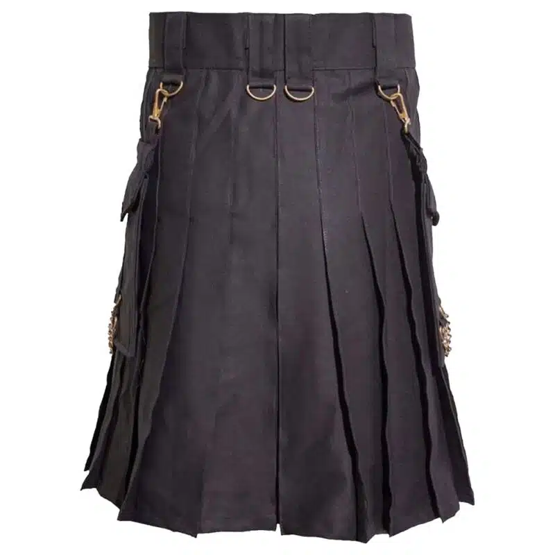 Black Deluxe Utility Kilt