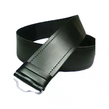 Black Plain Kilt Leather Belt