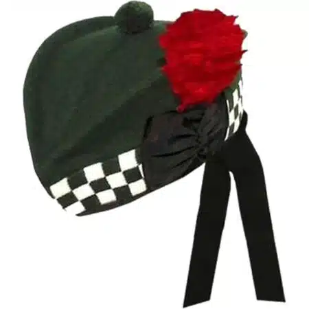Black White Diced Army Glengarry Hat