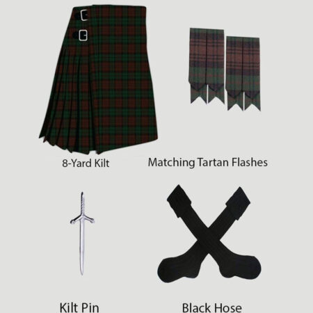 Brown Watch Tartan Kilt With Accessories Deal