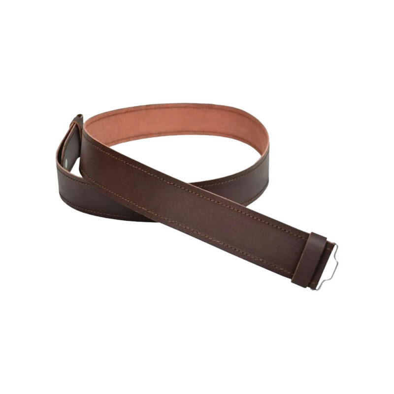 Embossed Brown Scottish Kilt Belt with Celtic Buckle