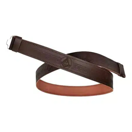 Embossed Genuine Leather Brown Kilt Belt with Celtic Buckle