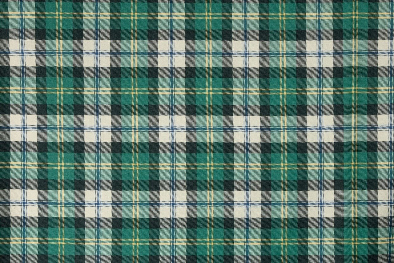 Gigha Green tartan swatch