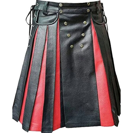 Gladiator Leather Kilt with Front Panels Kilt