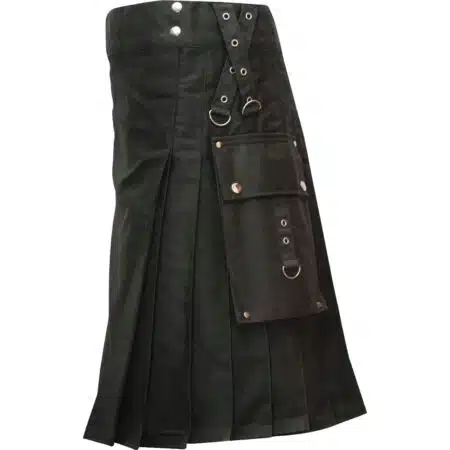 Gothic Fashion Black Utility kilt