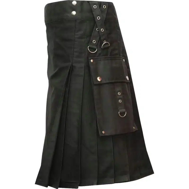 Gothic Fashion Black Utility kilt