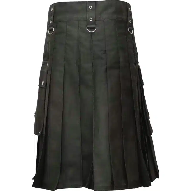Gothic Fashion Black Utility kilt