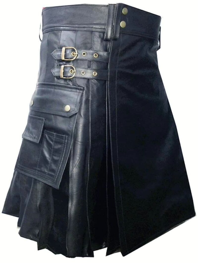 Handmade Real Leather Kilt