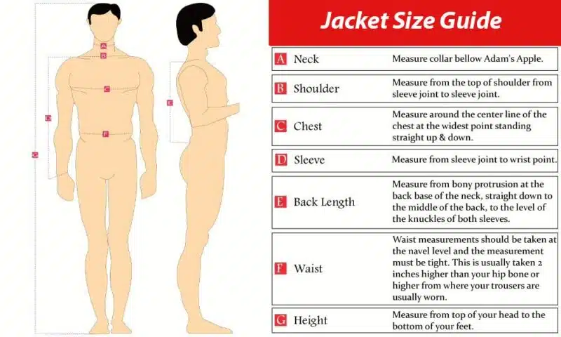 Jacket Size Guide