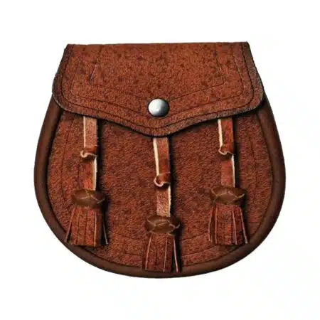 Khaki Leather Classic Design Sporran