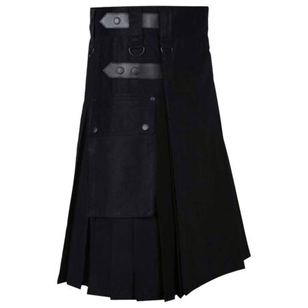 LAUTREAMONT GAULTIER Men Black Utility Kilt