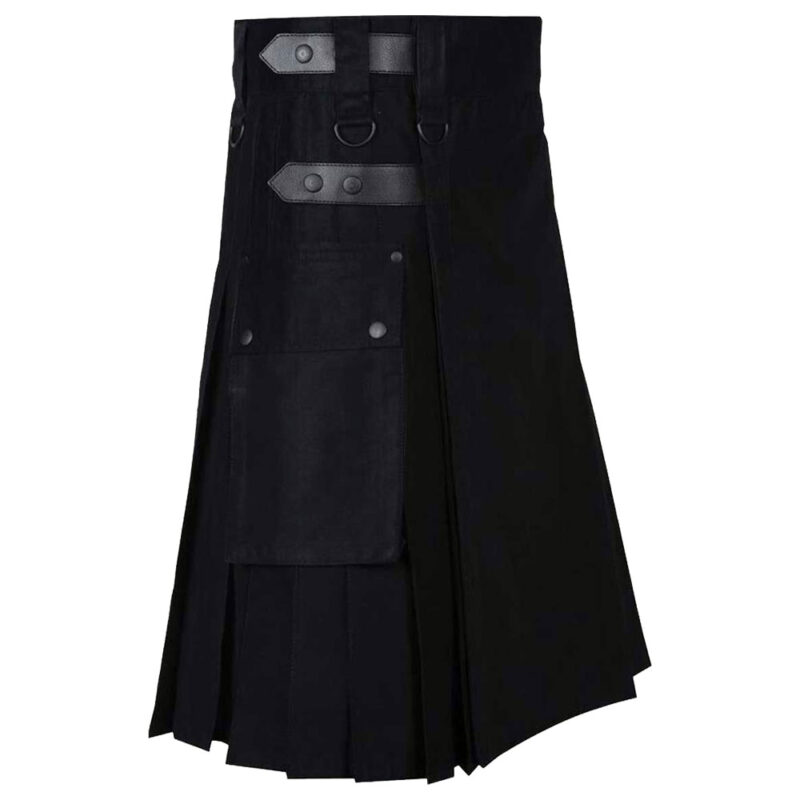 LAUTREAMONT GAULTIER Men Black Utility Kilt