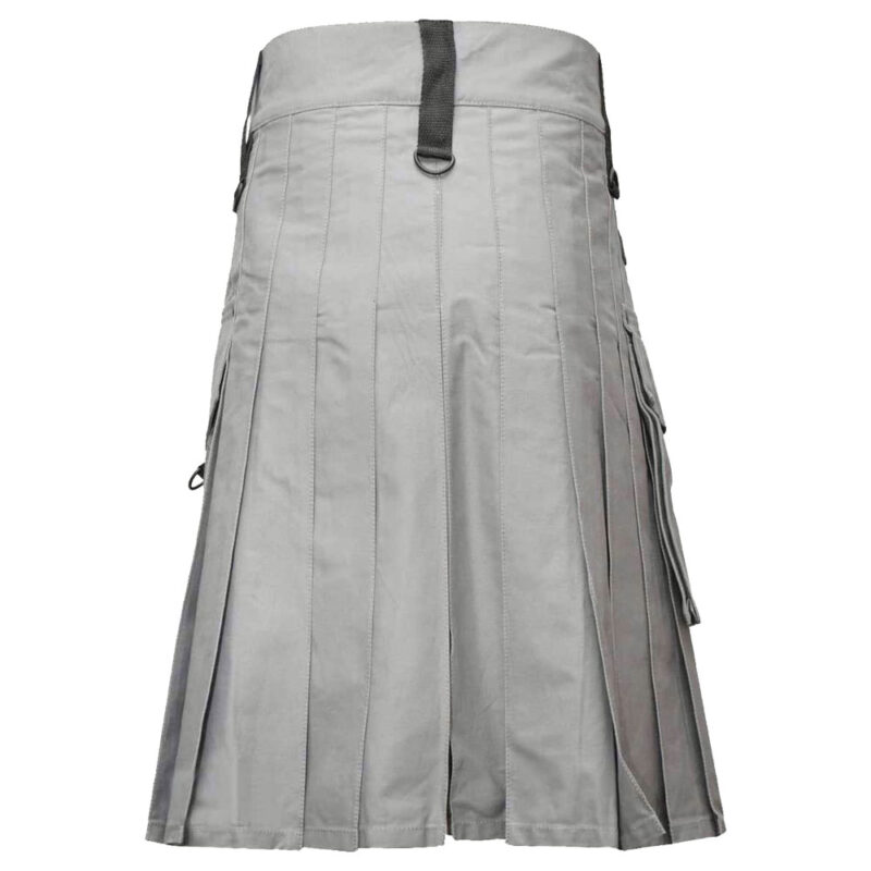 Men Fashion Grey Utility Kilt