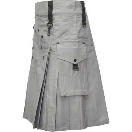 Men Fashion Grey Utility Kilt