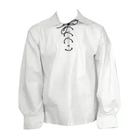 Mens Scottish White Ghillie Shirt