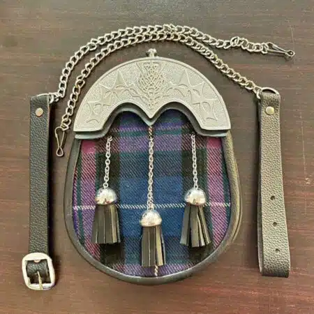 Pride of Scotland Tartan Sporran With Chain