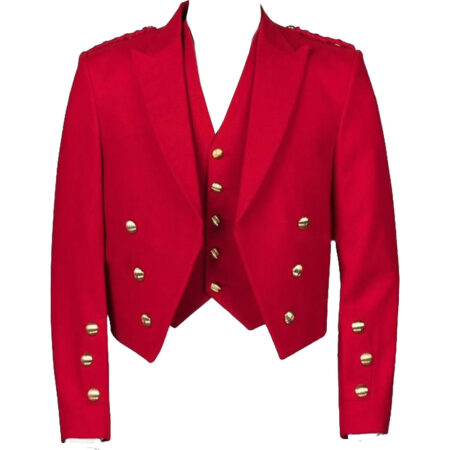 Red Prince Charlie Kilt Jacket