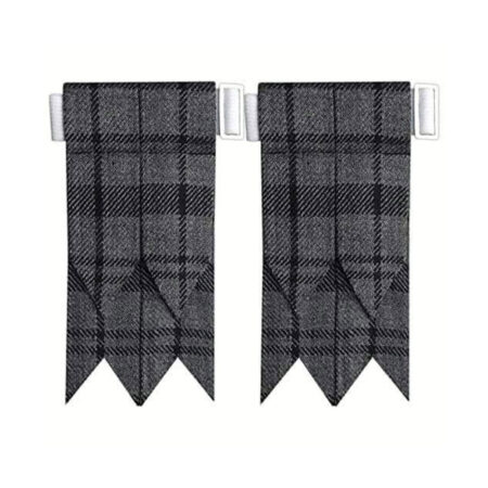 Scottish Traditional Grey Watch Tartan Kilt Flashes