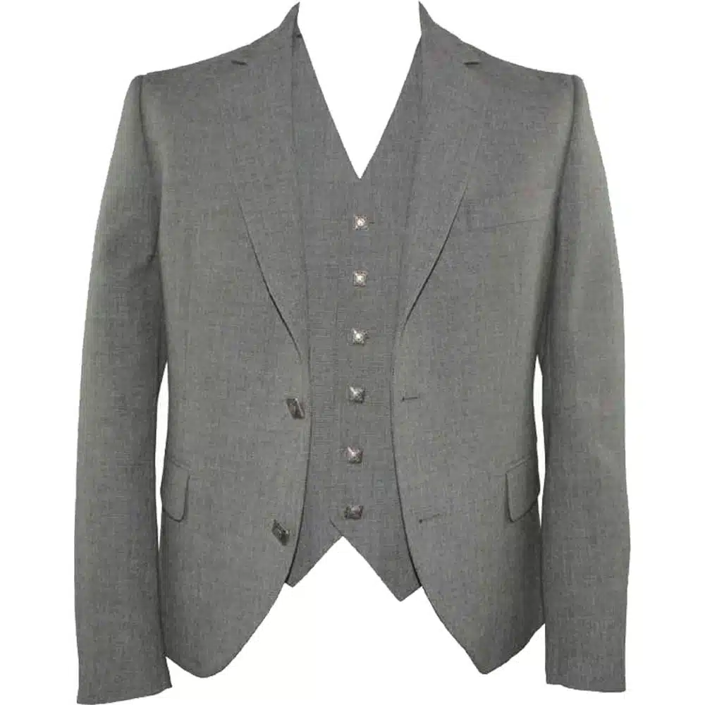 Tailored Grey Argyll and Waistcoat Set