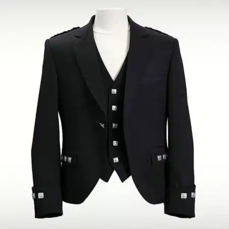Traditional Argyll Black Wool Jacket