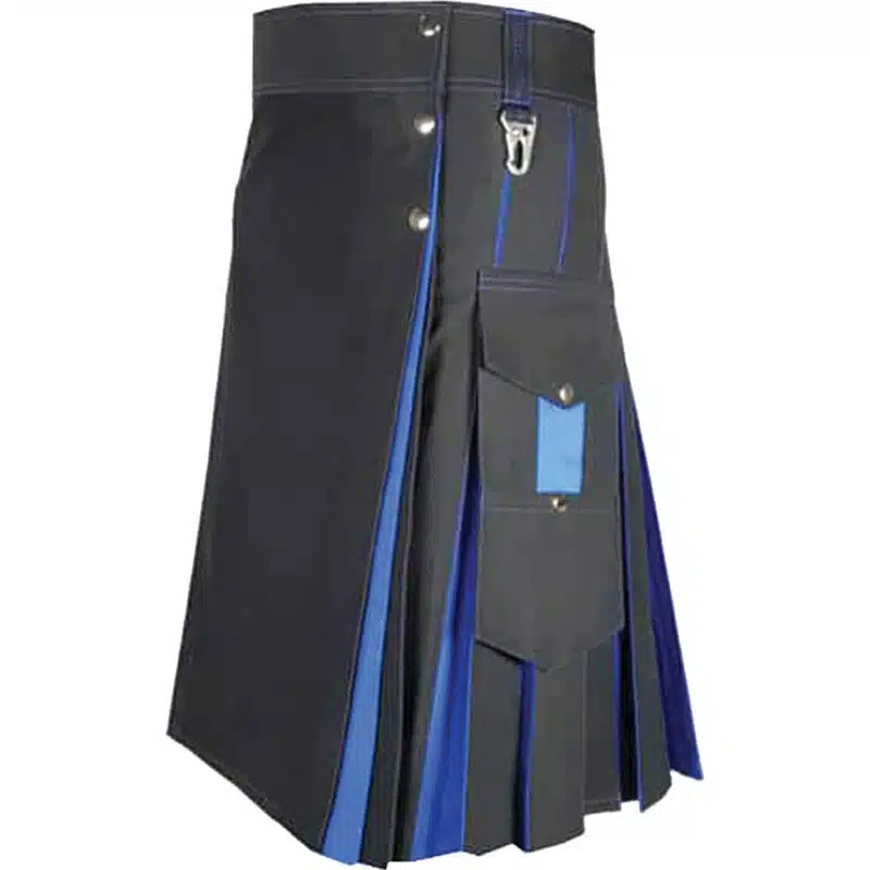 Traditional Black and Blue Hybrid Kilt