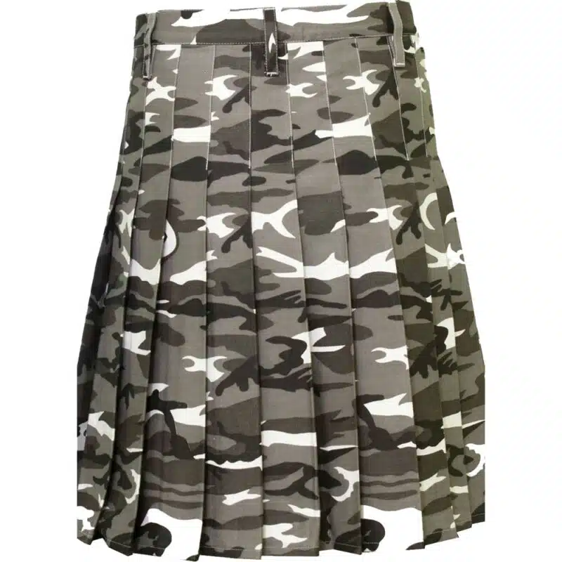 Urban Snow Camouflage Canvas Utility Kilt