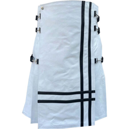 White Leather Kilt