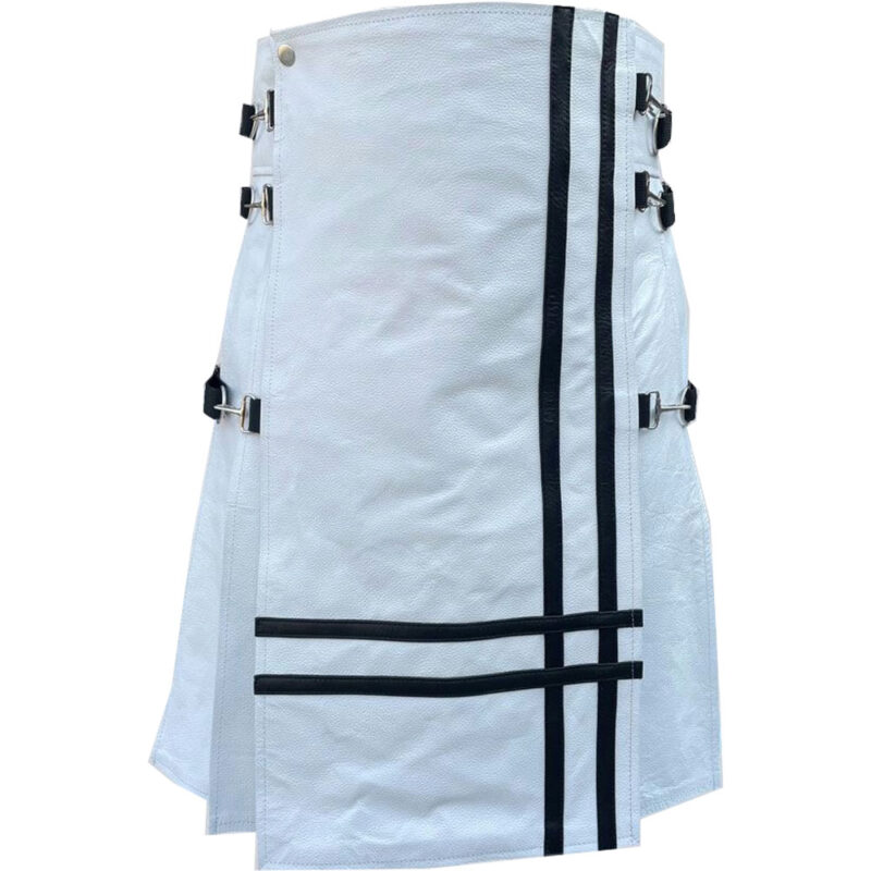 White Leather Kilt