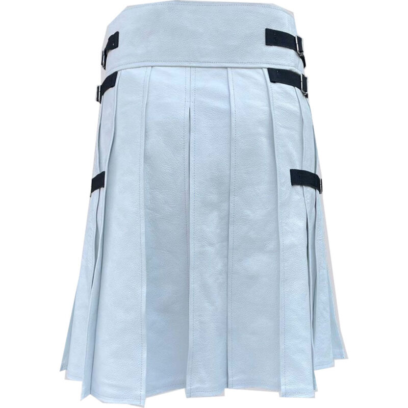 White Leather Kilt