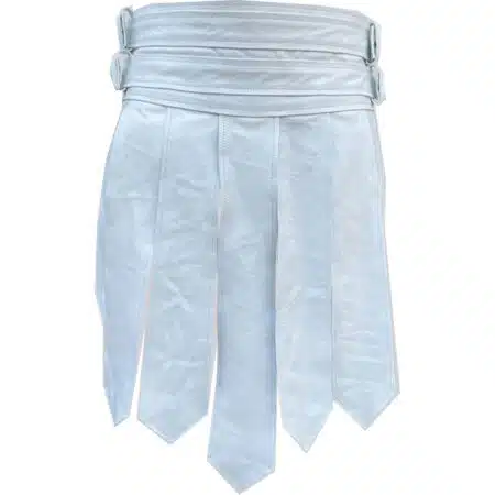 White Warrior Leather Kilt