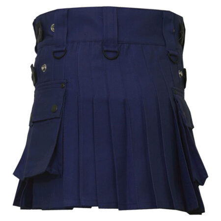 Women Blue Color Utility Kilt