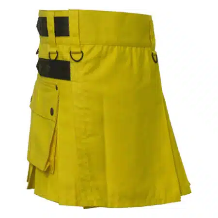 Women Yellow Color Utility Kilt