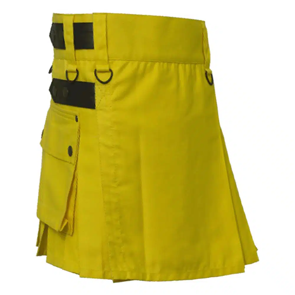 Women Yellow Color Utility Kilt