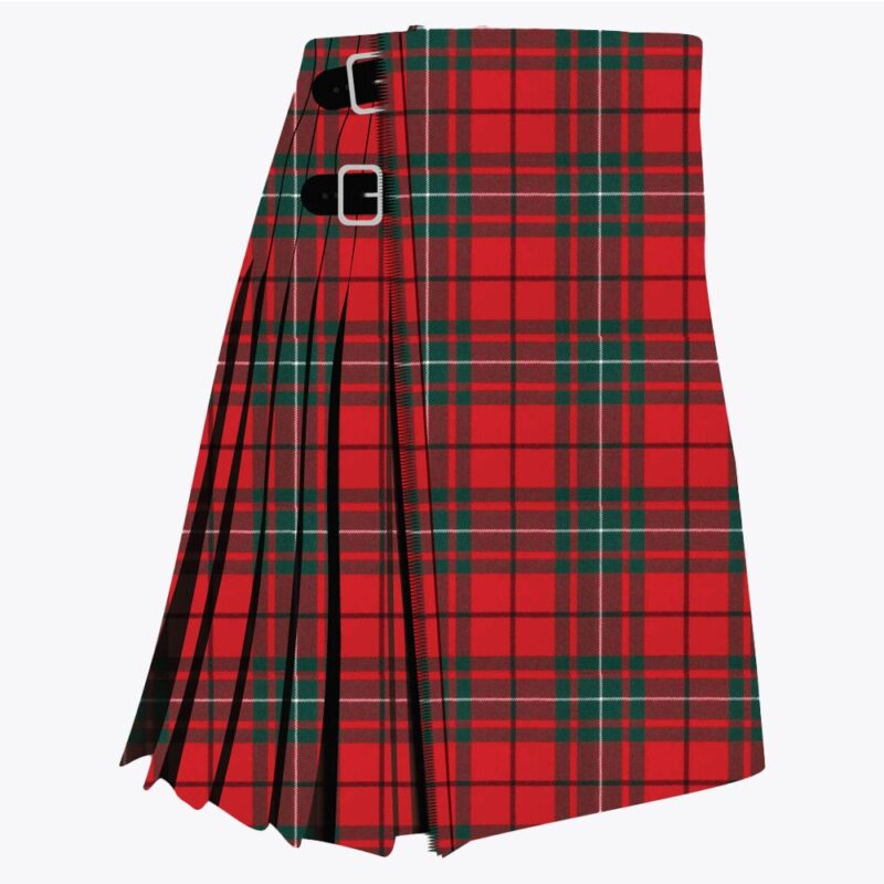 MacAuley Red Modern Tartan Kilt