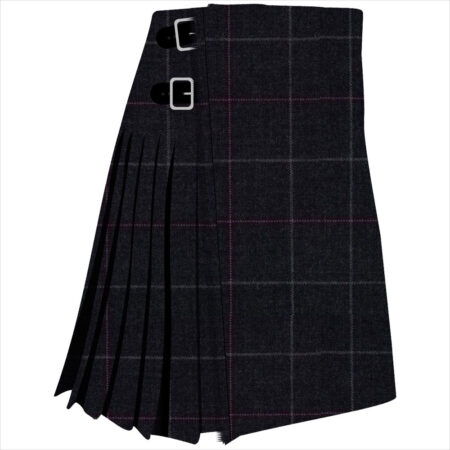 Clunie Charcoal Tartan Kilt