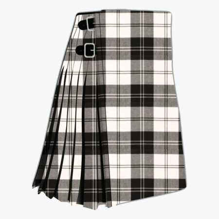 Erskine Black And White Tartan Kilt