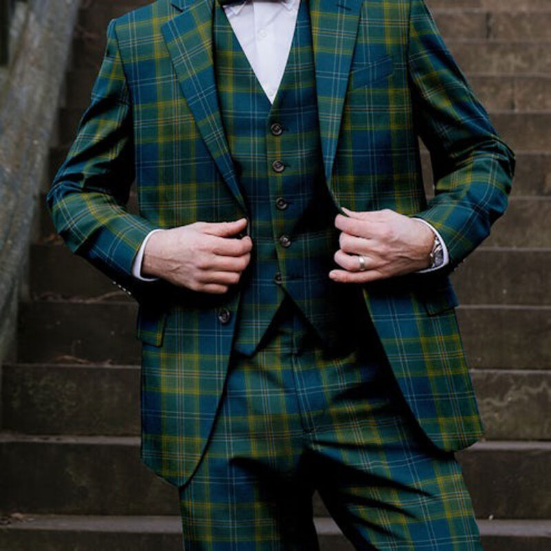 Men's 3 Piece Tartan Suit