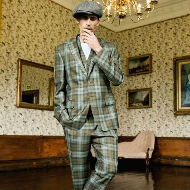 Men's 3 Piece Tartan Suit