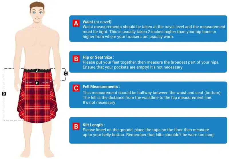 Solid Black Tartan Kilt - Image 2
