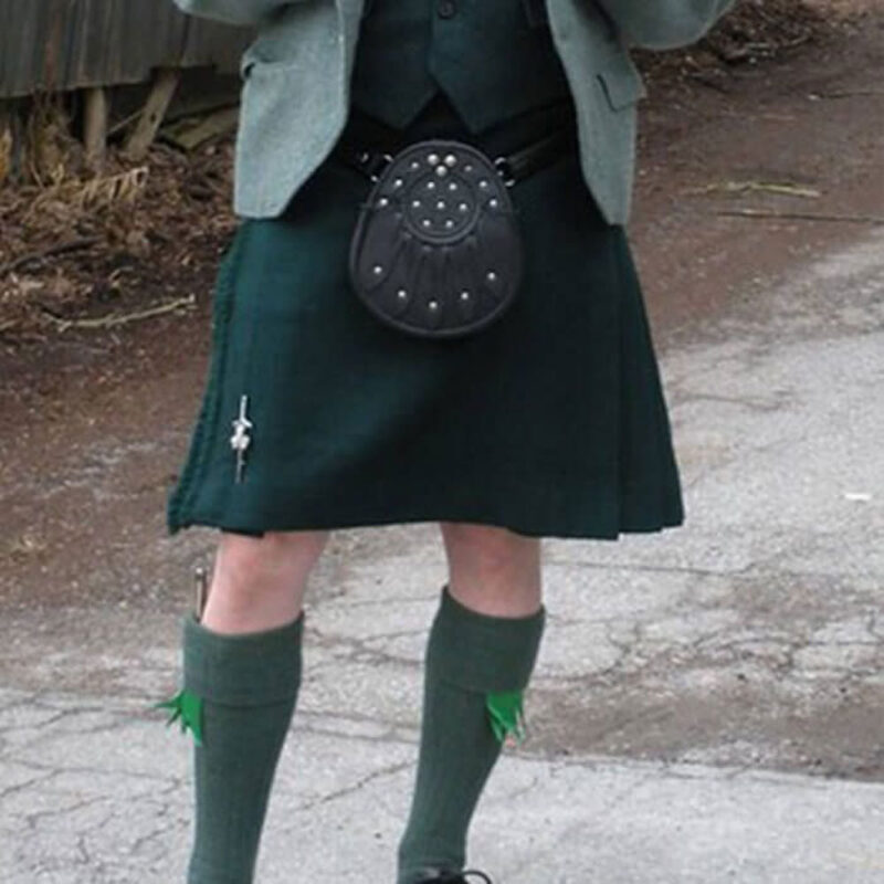 Solid Green Tartan Kilt