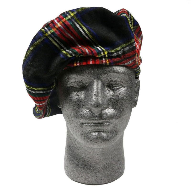 Stewart Black Modern Tartan Tam