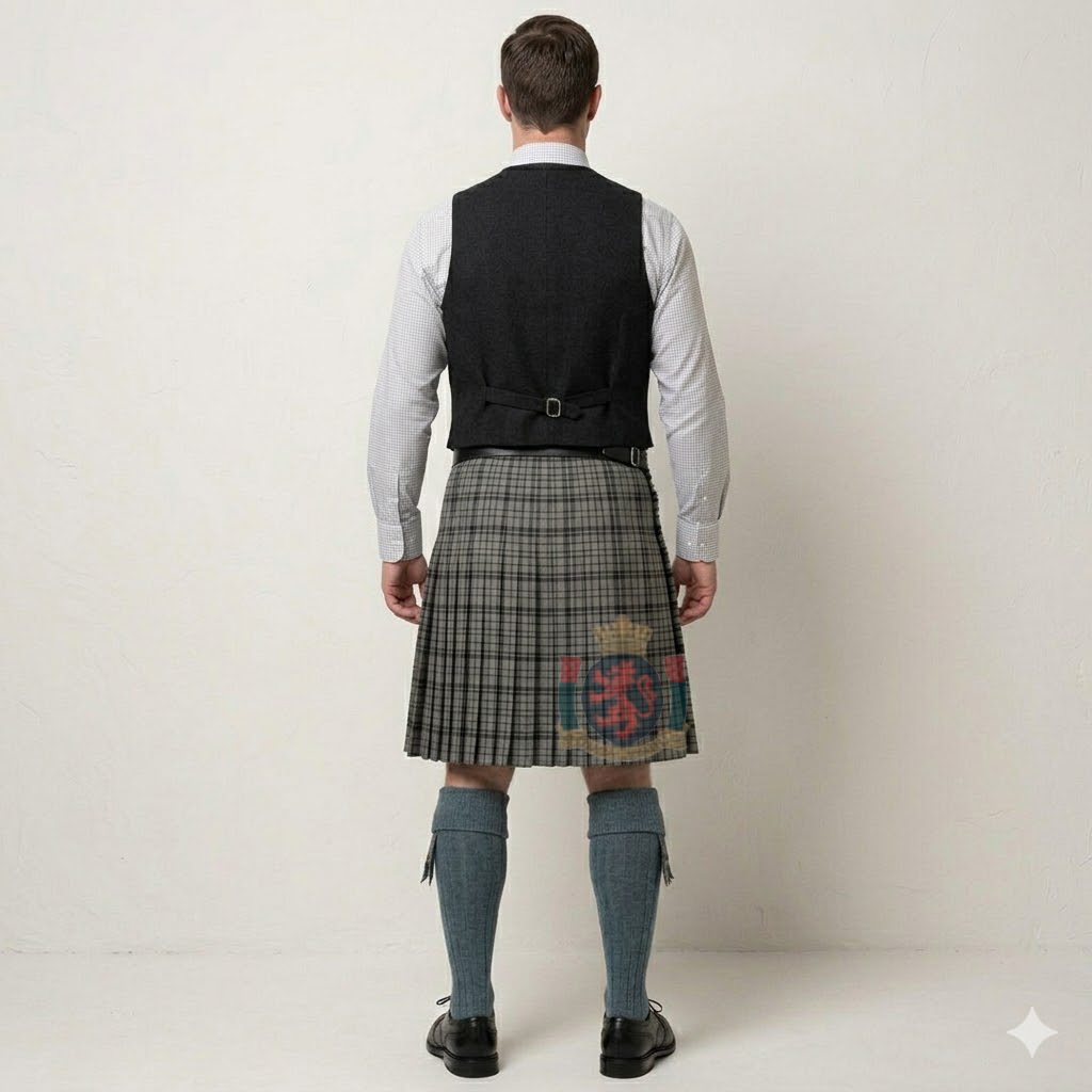 Black Shadow Tartan Kilt