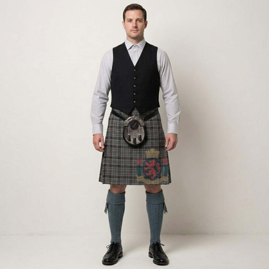 Black Shadow Tartan Kilt